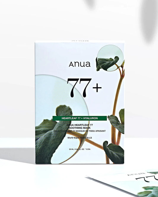 Masque en Tissu Apaisant 77% Heartleaf X10